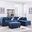 Malone Sectional (Navy Blue)