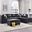 Malone Sectional In Black Leather
