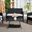 Aboka 4 Piece Living Set In Light Grey
