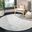 Abstract Hand Tufted Dark Blue and Rust 4' x 4' Round Rugs