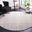 Abstract Hand Tufted Ivory and Grey 6' x 6' Round Rugs