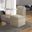 Accent Dining Chair with Casters In Wicker