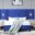 Acme Damazy Eastern King Bed In Blue Velvet