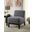 Acme Hinte Accent Chair In Dark Blue Chenille
