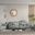 Tussio Loveseat With 5 Pillows In Gray