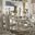 Acme Versailles 9-Piece Pedestal Dining Set in Bone White