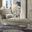 Acme Versailles Chaise in Vintage Gray PU and Bone White
