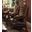 Dresden Living Room Chair in Golden Brown Velvet and Cherry Oak
