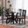 Adina Fabric and Wood 5-Piece Dining Set In Sand and Dark Brown