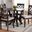 Adina Modern and Contemporary Grey Fabric Upholstered and Dark Brown Finished Wood 5-Piece Dining Set