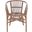 Adriana Rattan Accent Chair Set of 2 in Grey
