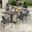 Aeris 7-Piece Outdoor Patio Aluminum Dining Set In Charcoal