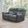 Agata Manual Glider Loveseat In Dark Gray