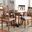 Aggie Modern and Contemporary Grey Fabric Upholstered and Walnut Brown Finished Wood 5-Piece Dining Set