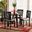 Aiden Fabric and Wood 5 Piece Dining Set In Grey and Dark Brown