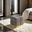 Aileen Storage Stool In Charcoal
