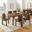 Alba 7-Piece Dining Set In Walnut and Taupe
