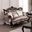 Albacete Loveseat In Dark Cherry and Brown