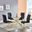 Alison 5 Piece Modern Glass Top Dinette Set In Black And Gold