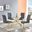 Alison 5 Piece Modern Glass Top Dinette Set In Gray And Gold