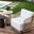 Allariz Swivel Armchair In Greige and Stinson White