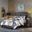 Alpine Cotton Printed 3 Piece Queen Comforter Bedding Set In Navy