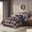 Alton Polyester Printed Low Pile Velour To Berber 4 Piece King Comforter Set In Brown/Black