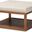 Alvere Modern And Contemporary Beige Fabric Upholstered Walnut Finished Cocktail Ottoman