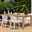 Amazonia UrbanSunset 7-Piece Rectangular Patio Dining Set In White