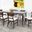 American Modern Wood Dining Set In Walnut