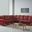 Americana Upholstered Convertible Sectional with Storage In Burgundy
