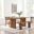 Amistad 72 Inch Wood Dining Table and Bench Set In Walnut