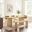 Amistad 86 Inch Wood Dining Table and Bench Set In Oak