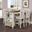 Amy 5 Piece 60 Inch Counter Storage Table and Chairs In Bisque and Brown