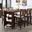 Amy 5 Piece 60 Inch Counter Storage Table and Chairs In Brown Cherry
