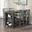 Amy 5 Piece 60 Inch Counter Storage Table and Chairs In Gray