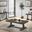 Amy Transitional Wood Occasional Table Set In Dove Gray