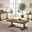 Amy Transitional Wood Occasional Table Set In Driftwood