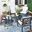 Anaheim Dark Slate Grey and Beige 5-Piece Coffee Set