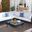 Analon Outdoor Sectional in Black and White