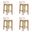 Annikah Counter Height Bar Stool Set of 4 In Amber Glow and White