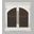 Archdale 33 Inch Gothic Arch Accent Storage Cabinet with Glass Doors In White
