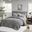 Arctic Polyester Checkboard Brushed Long Fur Queen Comforter Mini Set In Grey