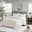 Arctic Polyester Checkboard Brushed Long Fur Twin Comforter Mini Set In Ivory