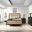 Arini Woven Rattan Bedroom Set In Black and Natural