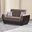 Armada Air Upholstered Convertible Loveseat with Storage In Brown/Sand