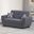Armada Air Upholstered Convertible Loveseat with Storage In Gray