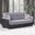 Armada Air Upholstered Convertible Sofabed with Storage In Gray and Black