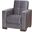 Armada Upholstered Convertible Armchair with Storage In Gray