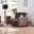 Armada Upholstered Convertible Loveseat with Storage In Brown